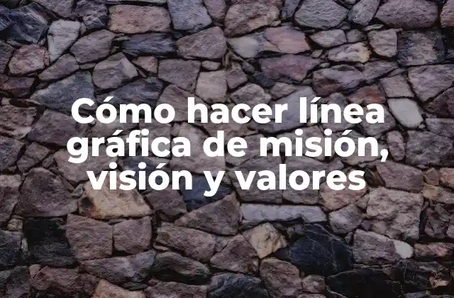 Cómo hacer una línea gráfica de misión, visión y valores