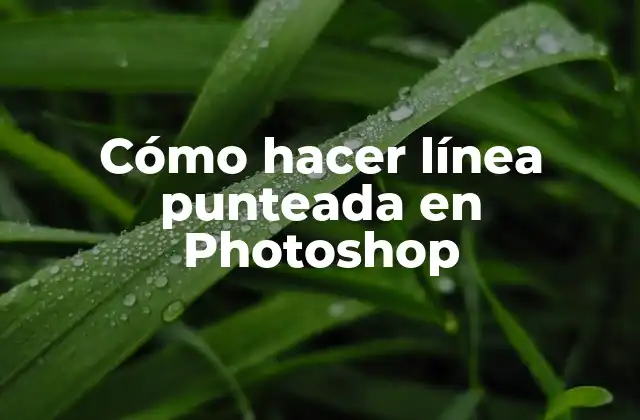 Cómo Hacer Línea Punteada en Photoshop