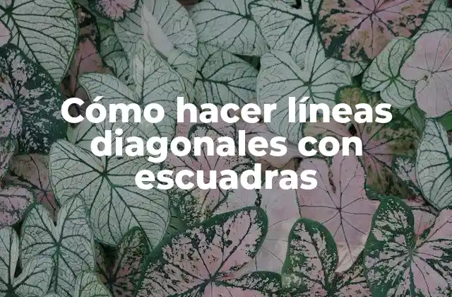 Cómo hacer líneas diagonales con escuadras
