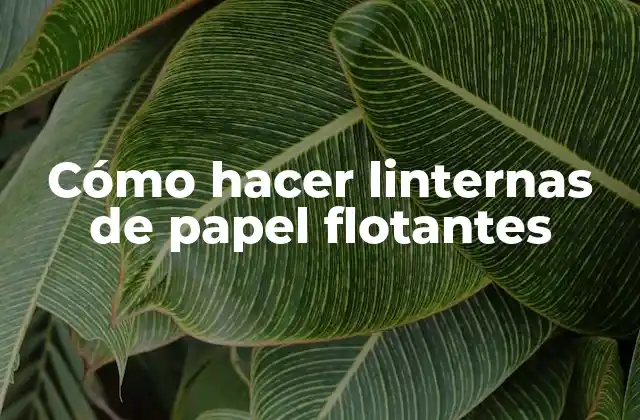 Cómo Hacer Linternas de Papel Flotantes