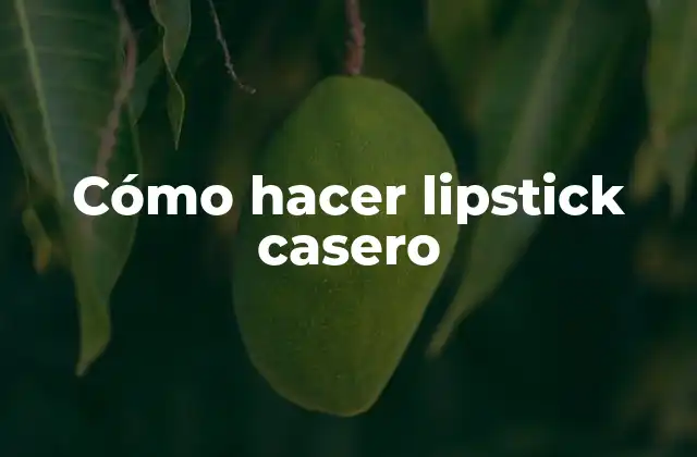 Cómo hacer lipstick casero