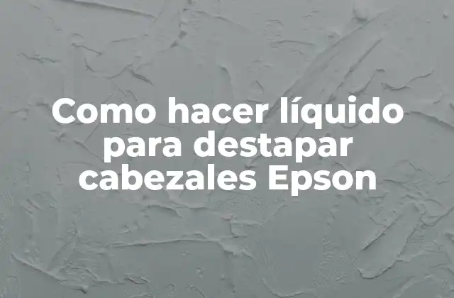 Como Hacer Líquido para Destapar Cabezales Epson 2 ¿Qué es el líquido para destapar cabezales Epson y para qué sirve?