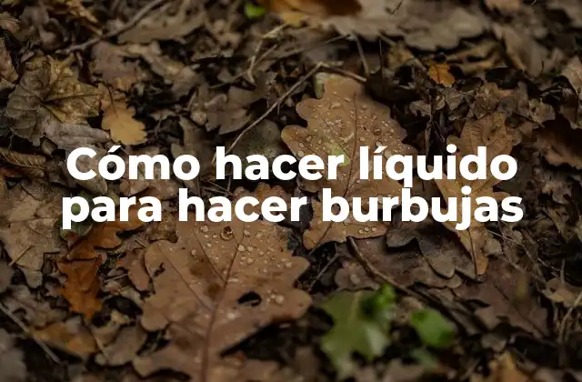 Cómo Hacer Líquido para Hacer Burbujas