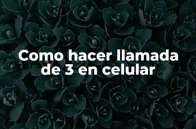 Como Hacer Llamada de 3 en Celular 2 ¿Qué es una llamada de 3 en celular?