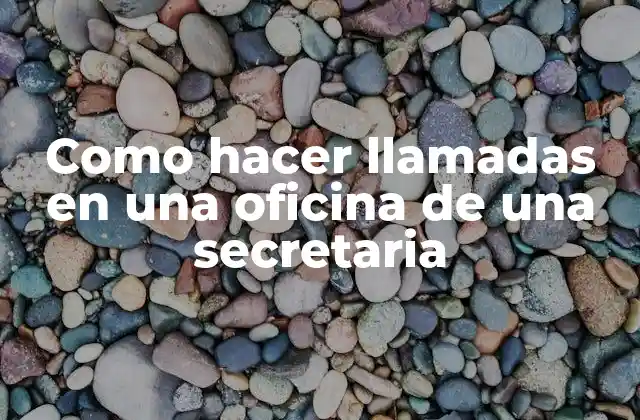 Como Hacer Llamadas en una Oficina de una Secretaria