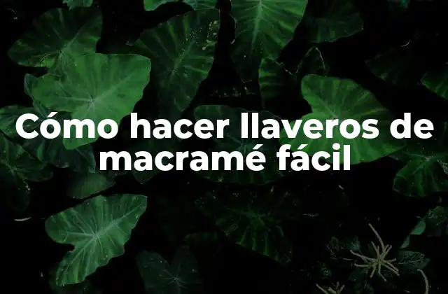 Cómo Hacer Llaveros de Macramé Fácil