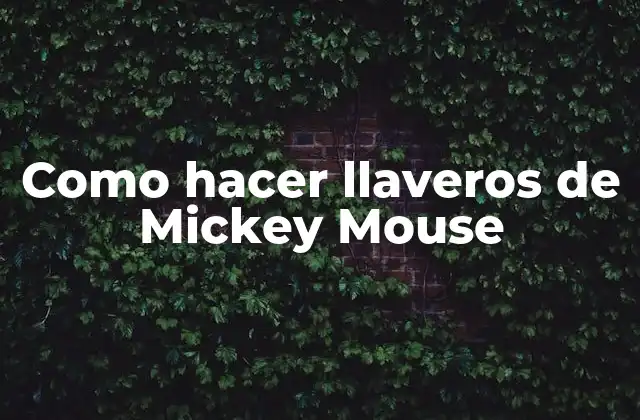 Como Hacer Llaveros de Mickey Mouse 2 ¿Qué son los llaveros de Mickey Mouse?