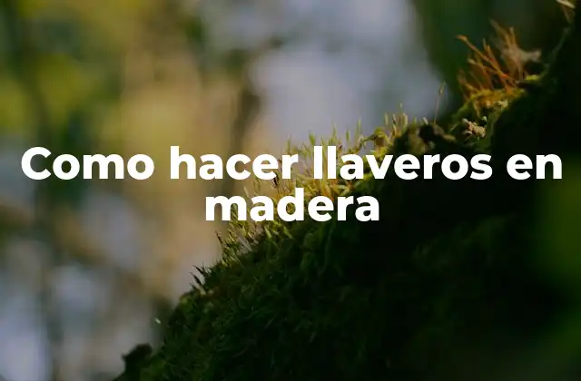 Como Hacer Llaveros en Madera