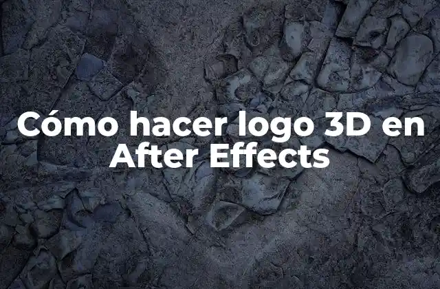 Cómo Hacer Logo 3d en After Effects