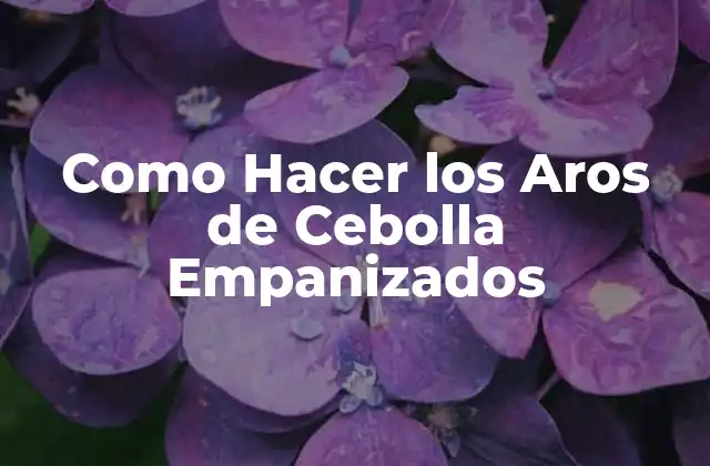 Como Hacer los Aros de Cebolla Empanizados