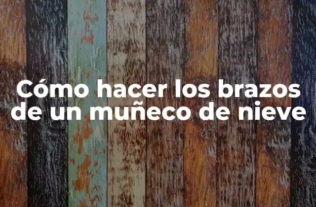 Cómo hacer los brazos de un muñeco de nieve