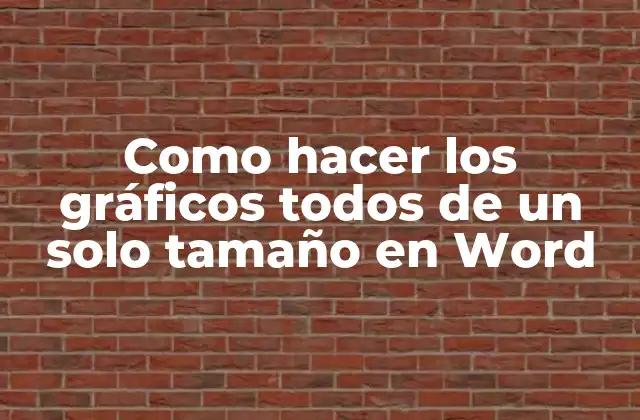 Como Hacer los Gráficos Todos de un Solo Tamaño en Word