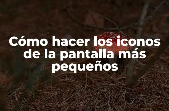 Cómo Hacer los Iconos de la Pantalla Más Pequeños