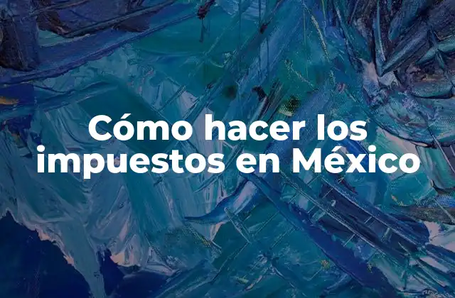 Cómo Hacer los Impuestos en México