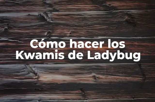Cómo Hacer los Kwamis de Ladybug