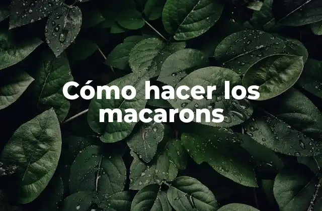 Cómo Hacer los Macarons