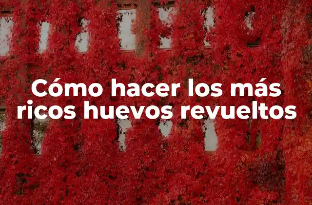 Cómo Hacer los Más Ricos Huevos Revueltos