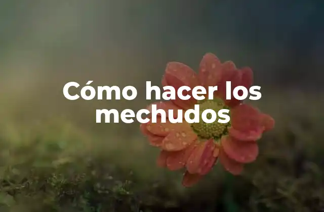 Cómo hacer los mechudos