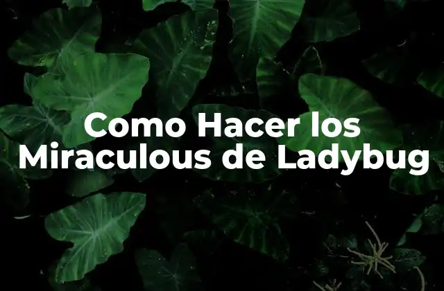 Como Hacer los Miraculous de Ladybug