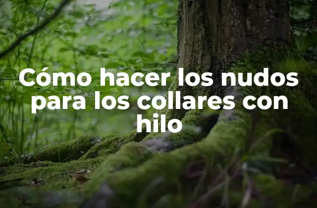 Cómo Hacer los Nudos para los Collares con Hilo