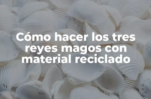 Cómo Hacer los Tres Reyes Magos con Material Reciclado