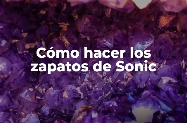 Cómo Hacer los Zapatos de Sonic 2 Cómo hacer los zapatos de Sonic