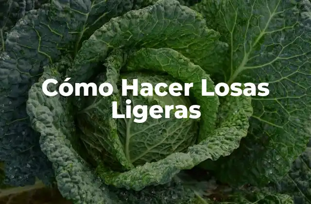 Cómo Hacer Losas Ligeras