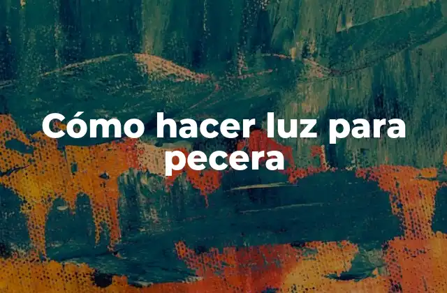 Cómo hacer luz para pecera