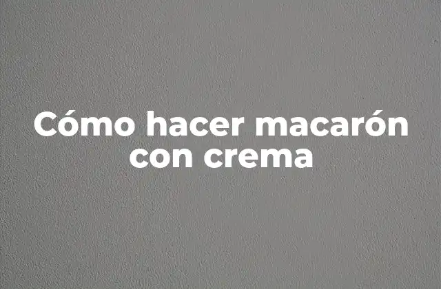 Cómo hacer macarón con crema - Introducción