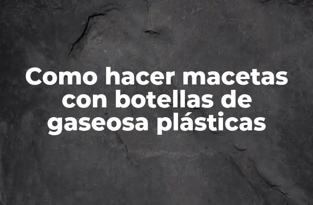 Como Hacer Macetas con Botellas de Gaseosa Plásticas 2 Como hacer macetas con botellas de gaseosa plásticas