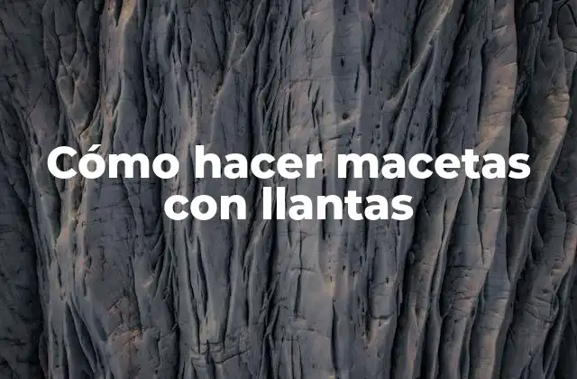 Cómo Hacer Macetas con Llantas