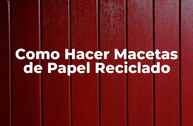 Como Hacer Macetas de Papel Reciclado 2 ¿Qué son las Macetas de Papel Reciclado?