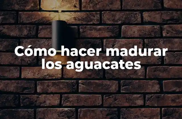 Cómo Hacer Madurar los Aguacates