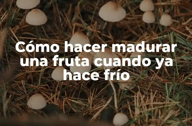 Cómo Hacer Madurar una Fruta Cuando Ya Hace Frío