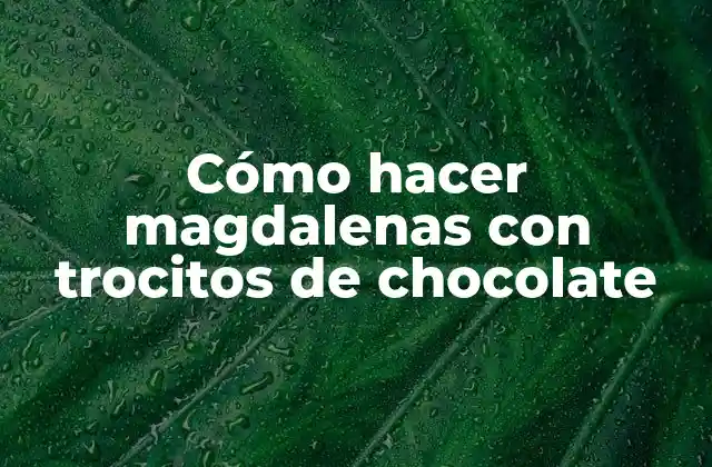 Cómo Hacer Magdalenas con Trocitos de Chocolate
