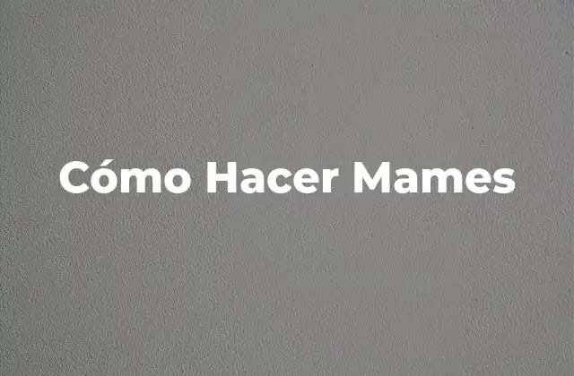 Cómo Hacer Mames 2 ¿Qué son los Mames?