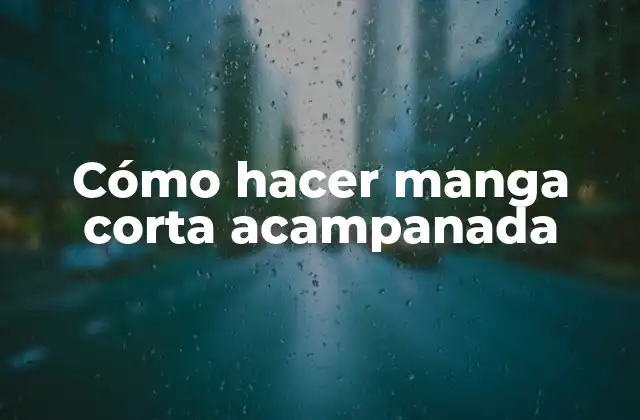 Cómo Hacer Manga Corta Acampanada