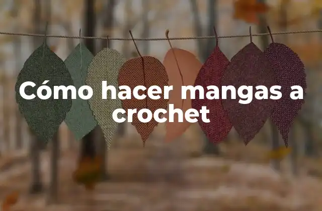Cómo hacer mangas a crochet