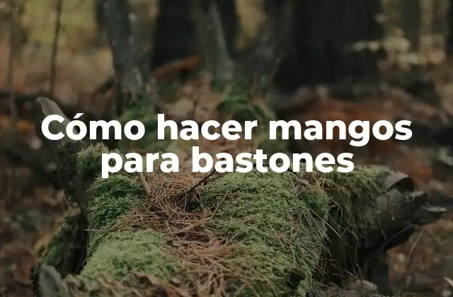 Cómo Hacer Mangos para Bastones