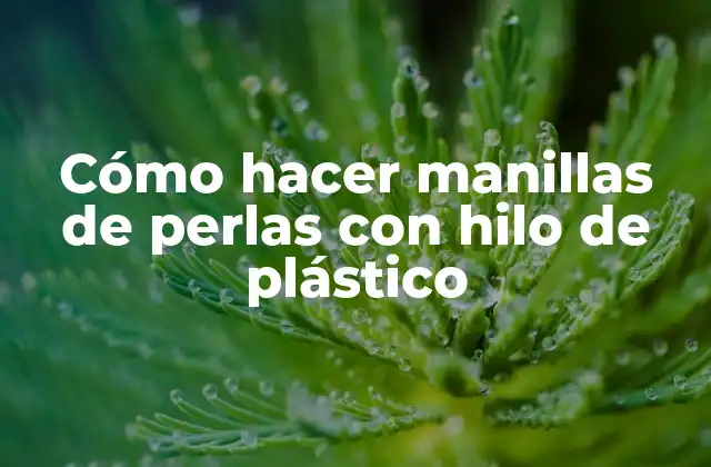 Cómo Hacer Manillas de Perlas con Hilo de Plástico