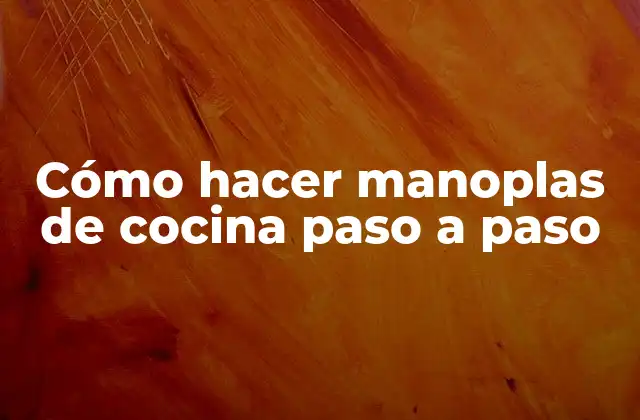 Cómo Hacer Manoplas de Cocina Paso a Paso