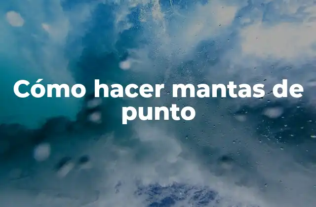 Cómo Hacer Mantas de Punto 2 Cómo hacer mantas de punto