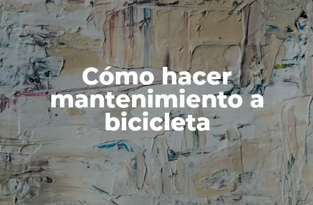 Cómo Hacer Mantenimiento a Bicicleta
