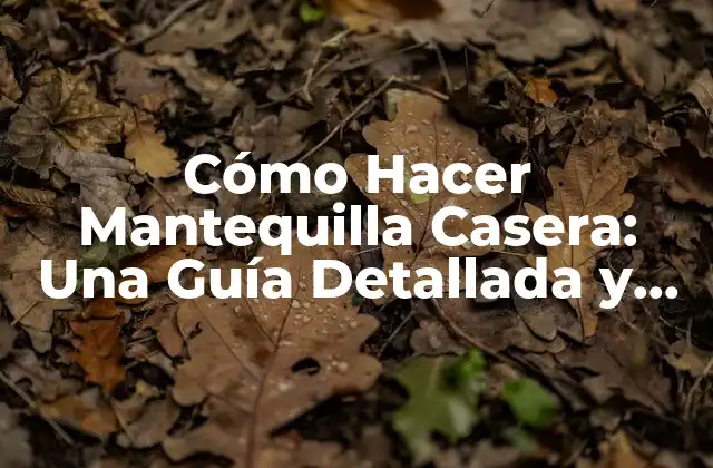 Cómo Hacer Mantequilla Casera: una Guía Detallada y Fácil