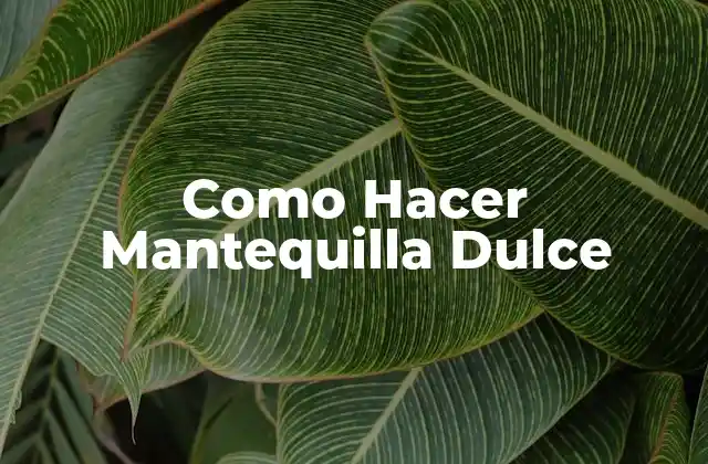 Como Hacer Mantequilla Dulce 2 ¿Qué es la Mantequilla Dulce y para Qué Sirve?