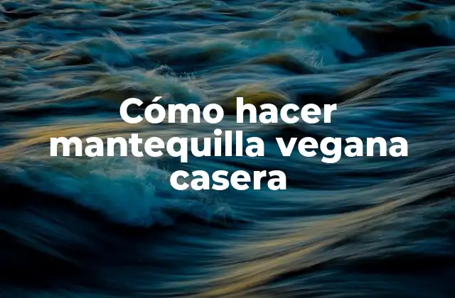 Cómo Hacer Mantequilla Vegana Casera 2 ¿Qué es la mantequilla vegana casera?