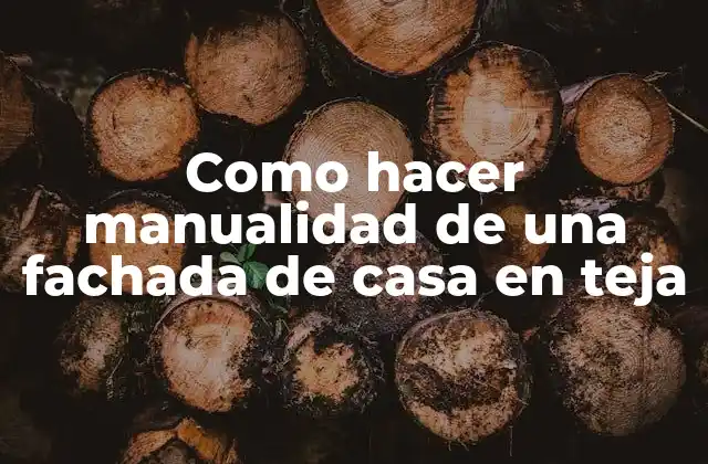 Como Hacer Manualidad de una Fachada de Casa en Teja