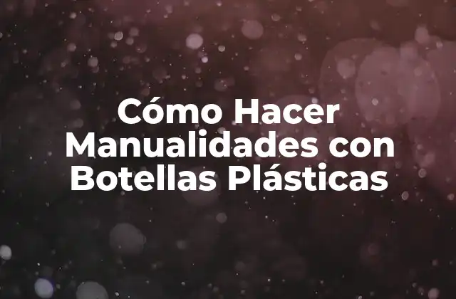 Cómo Hacer Manualidades con Botellas Plásticas