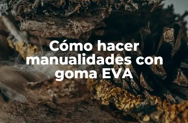 Cómo Hacer Manualidades con Goma Eva