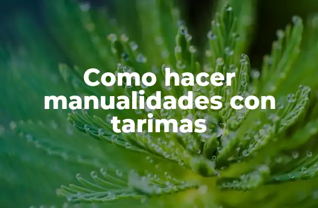 Como Hacer Manualidades con Tarimas